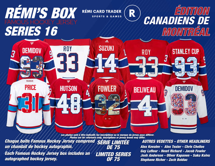 Rémi's Box Famous Hockey Jersey Series 16 (Édition Canadiens de Montréal)